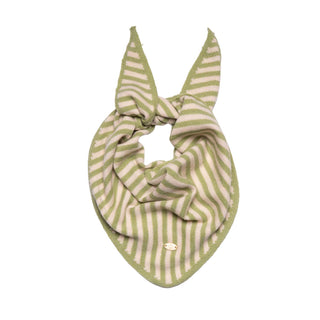 Loxley Lane Small Knitted Triangle Stripes Green