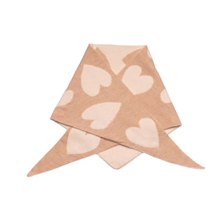 Loxley Lane Small Knitted Triangle Hearts Caramel