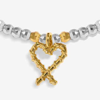 CHRISTMAS LITTLE STORIES | NAUGHTY AND NICE | Silver & Gold Plated | Bracelet | 17.5cm stretch