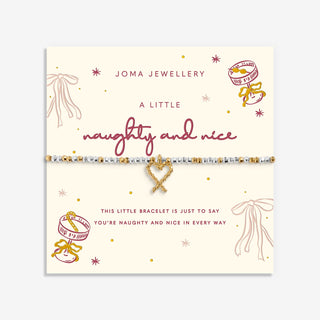 CHRISTMAS LITTLE STORIES | NAUGHTY AND NICE | Silver & Gold Plated | Bracelet | 17.5cm stretch