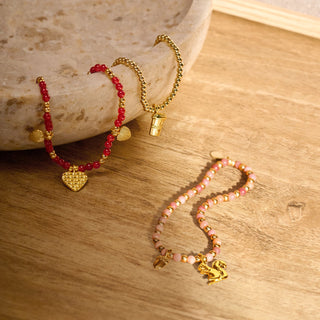 AUTUMN'S CALLING A LITTLE | PUMPKIN SPICE AND ALL THINGS NICE | Gold Plated | Bracelet | 17.5cm stretch