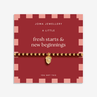 AUTUMN'S CALLING A LITTLE | FRESH STARTS AND NEW BEGINNINGS | Gold Plated | Bracelet | 17.5cm stretch