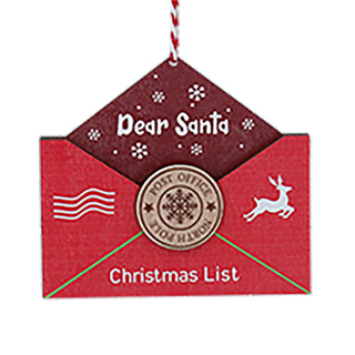 Wood Christmas Envelope Dec