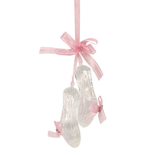 Acrylic Dec 15cm - Ballet Shoes w Pink Ribbon