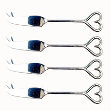 Load image into Gallery viewer, Selbrae House - 4 Mini Cheese Knives - Love Hearts
