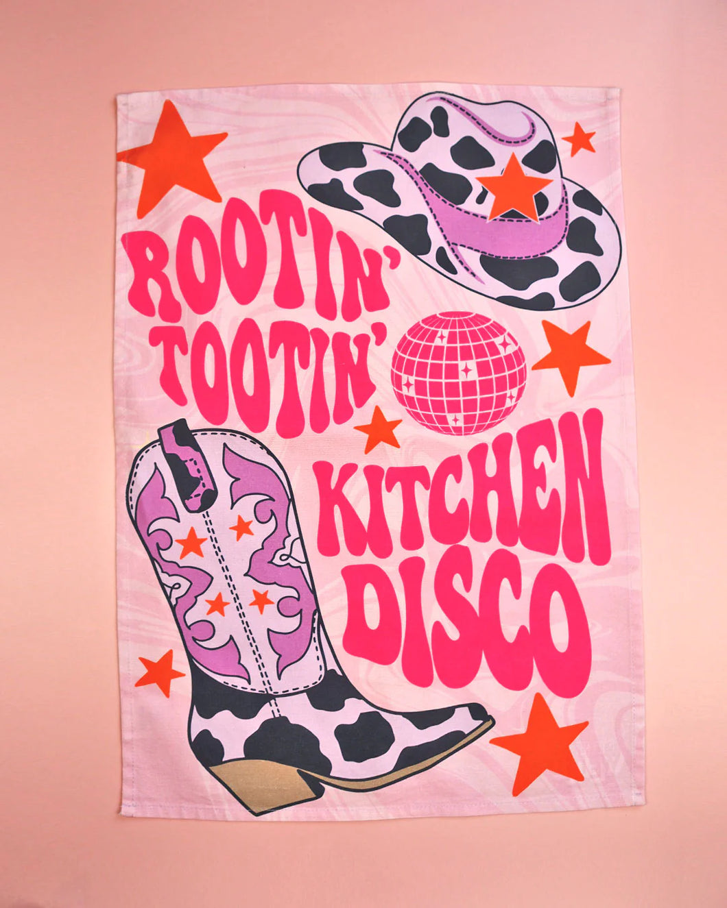 Kitchen Rootin Tootin Disco Teatowel