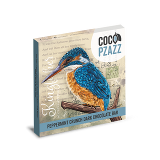 Victoria's Attic 'Kingfisher' Peppermint Dark Chocolate Bar 80g