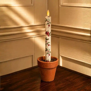 TINKALINK HOLLY FLAMELESS LED WAX CANDLES (PAIR)