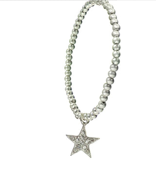 Crystal Star-Gazer Captured - Elas - Worn Silver Bracelet