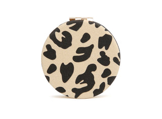 Alice Wheeler Leopard Round Mirror Compact