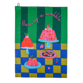 Hijinx Tea Towel - Having a Wobble - Jelly