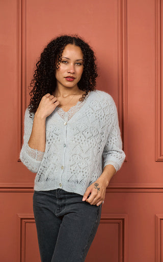 Luella Morven Mohair Blend Lace Knit Cardigan
