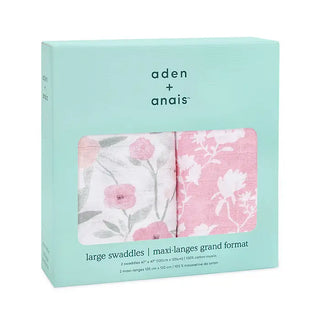 Aden & Anais boutique cotton muslin swaddles 2 pack - ma Fleur