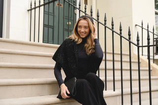 PARK LANE BLACK GLITTER SCARF