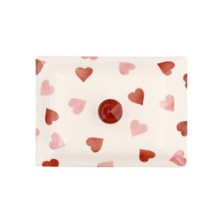 Emma Bridgewater Pink Hearts Small Butter Dish