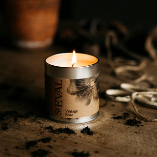 St Eval Vintage Rose Tin Candle