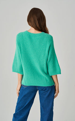 Luella Delphine Green Round Neck Alpaca Knit Jumper