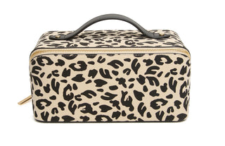Alice Wheeler Leopard Train Case
