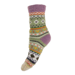 Gemjar - Nordic Green Patterned Wool Blend Socks