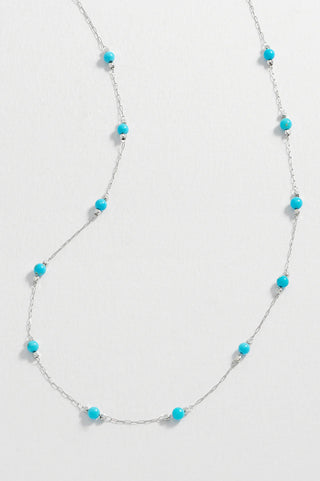Estella Bartlett Wellness - Blue Howlite Paperlink Necklace