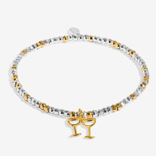 LITTLE STORIES | SENDING LOVE YOUR WAY | Silver & Gold Plated | Bracelet | 17.5cm stretch