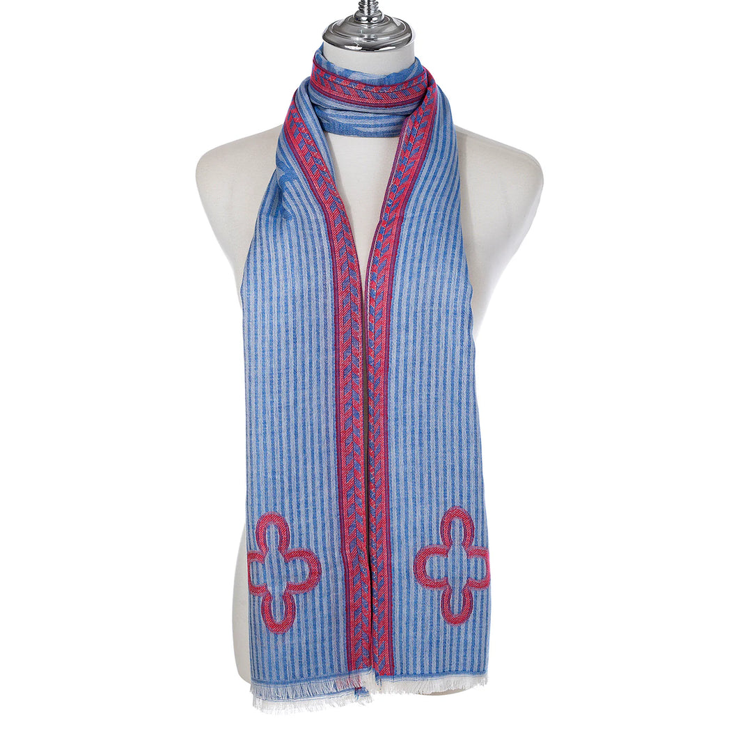 Park Lane Blue/ Red Scarf