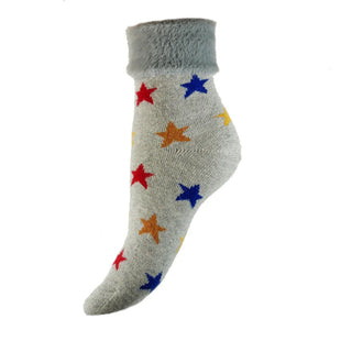 Gemjar  - Multi Coloured Star Cuff Sock