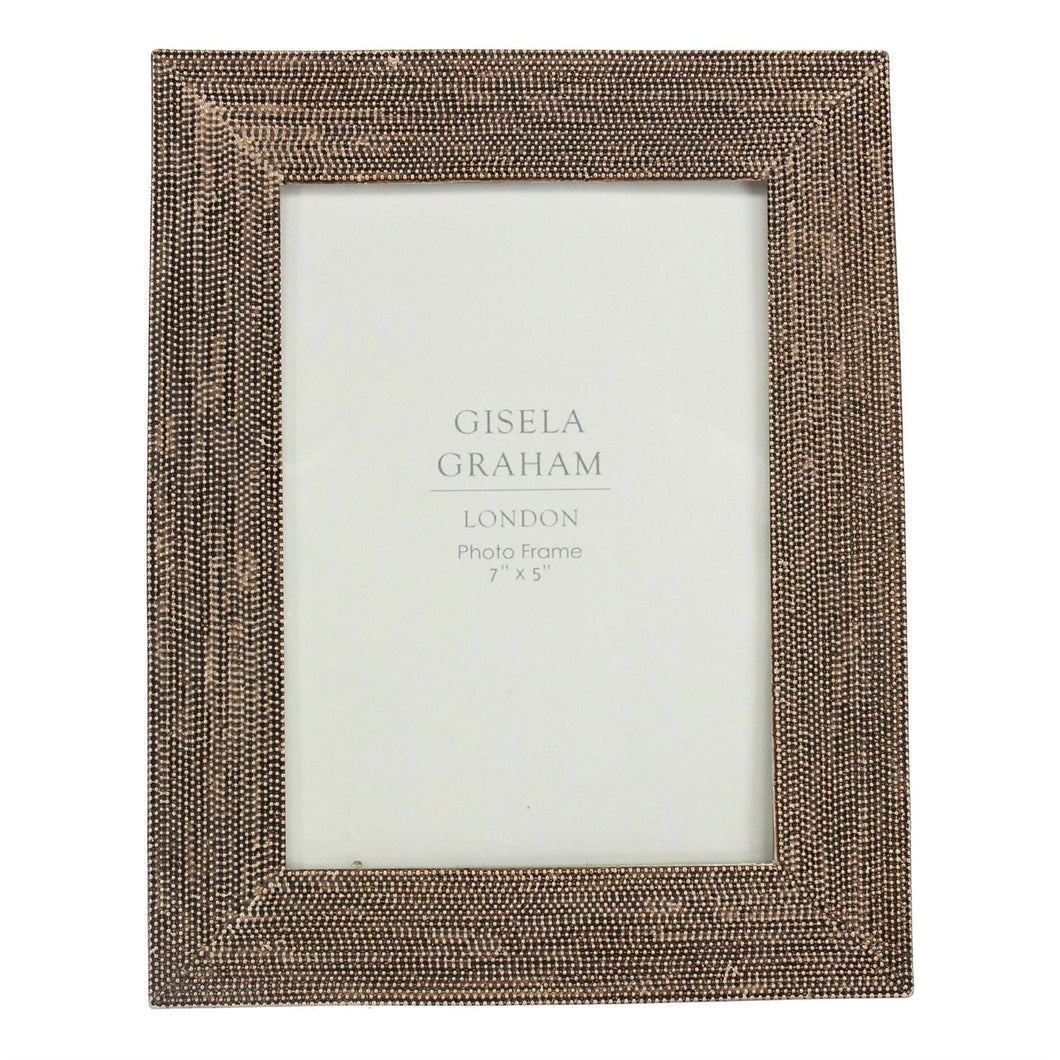 Bronze Resin Beaded Photo Frame 5x7