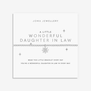 A Little - Wonderful Daughter In Law - Silver- 17.5cm stretch