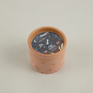 St Eval Christmas Figgy Pudding Terracotta Star Gazy Pot