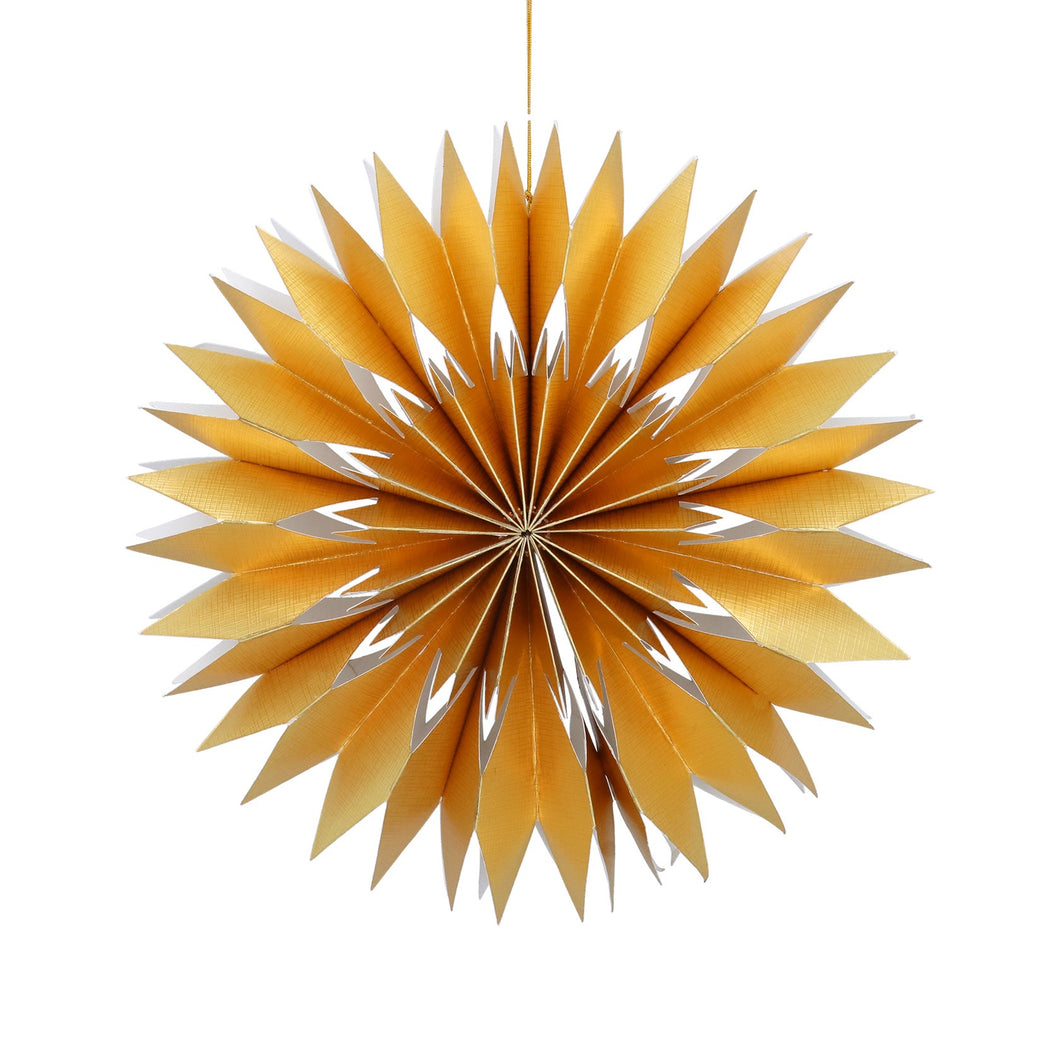 Gisela Graham Gold Paper Starburst Dec, Lge