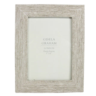 Silver Beaded Resin Picture Frame 5x7