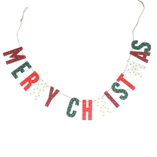 Wood 'Merry Christmas' Garland                ~