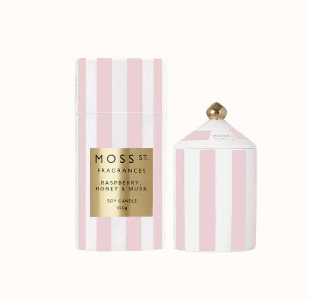Moss St. Ceramic Candle 100g - Raspberry Honey & Musk