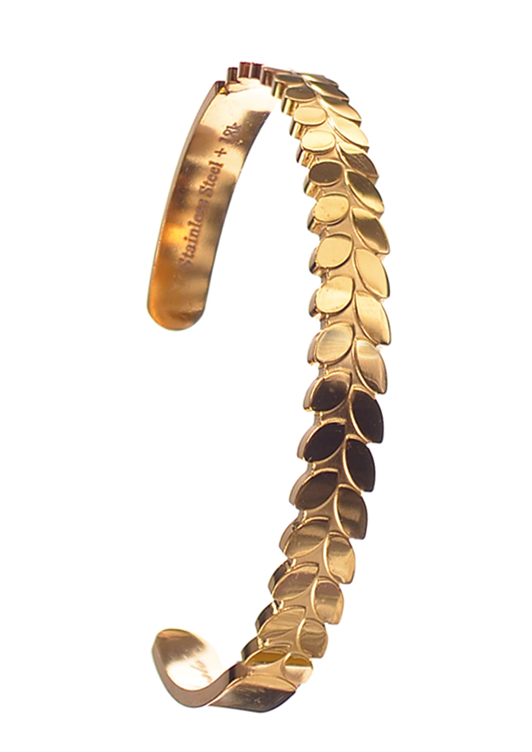 Laurel Cuff - Stainless Steel W/18K Gold PVD