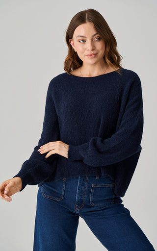 Luella Bettina Short Alpaca Navy Jumper