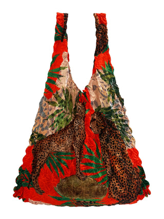 Be Bougie - Tote Bag Leopard and Palm Sustainable Stretchy Eco Shopper