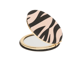 Alice Wheeler Round Zebra Compact Mirror