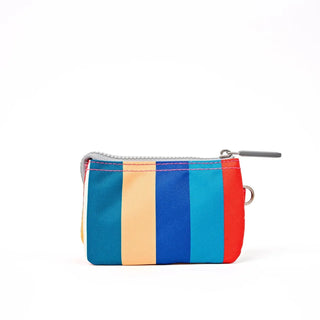 ROKA Carnaby Wide Multi Stripe Small Recycled Canvas Purse