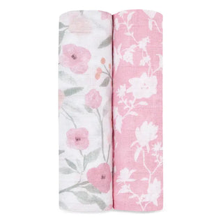 Aden & Anais boutique cotton muslin swaddles 2 pack - ma Fleur