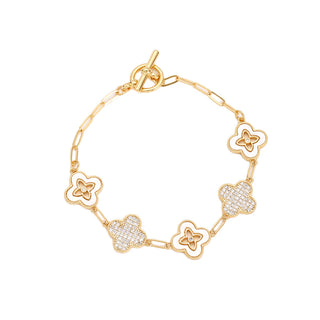 PARK LANE  GOLD PLATED BRACELET WITH CUBIC ZIRCONIA