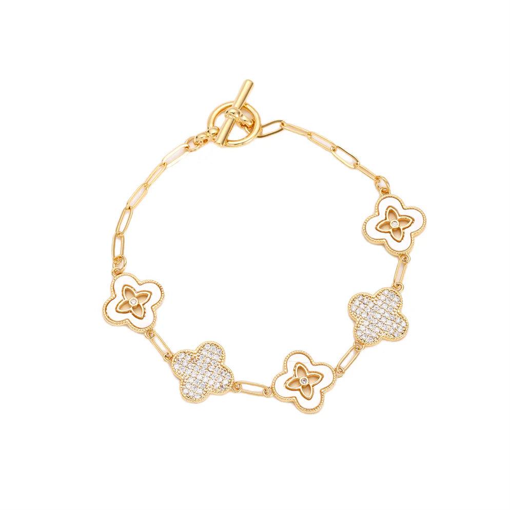 PARK LANE  GOLD PLATED BRACELET WITH CUBIC ZIRCONIA