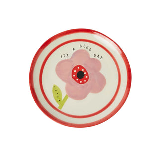 Stoneware Plate-Mabel-MauveFlower