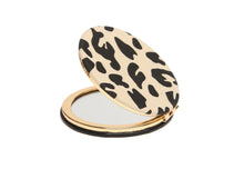 Load image into Gallery viewer, Alice Wheeler Leopard Round Mirror Compact
