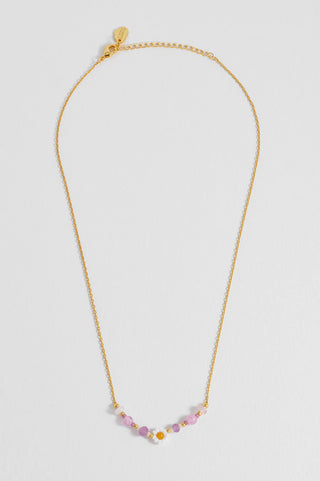 Estella Bartlett Pink Flower Miyuki Bead Necklace