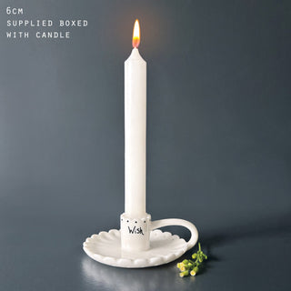 Scalloped Wish Candle Holder