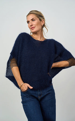 Luella Moffat Mohair Blend Poncho