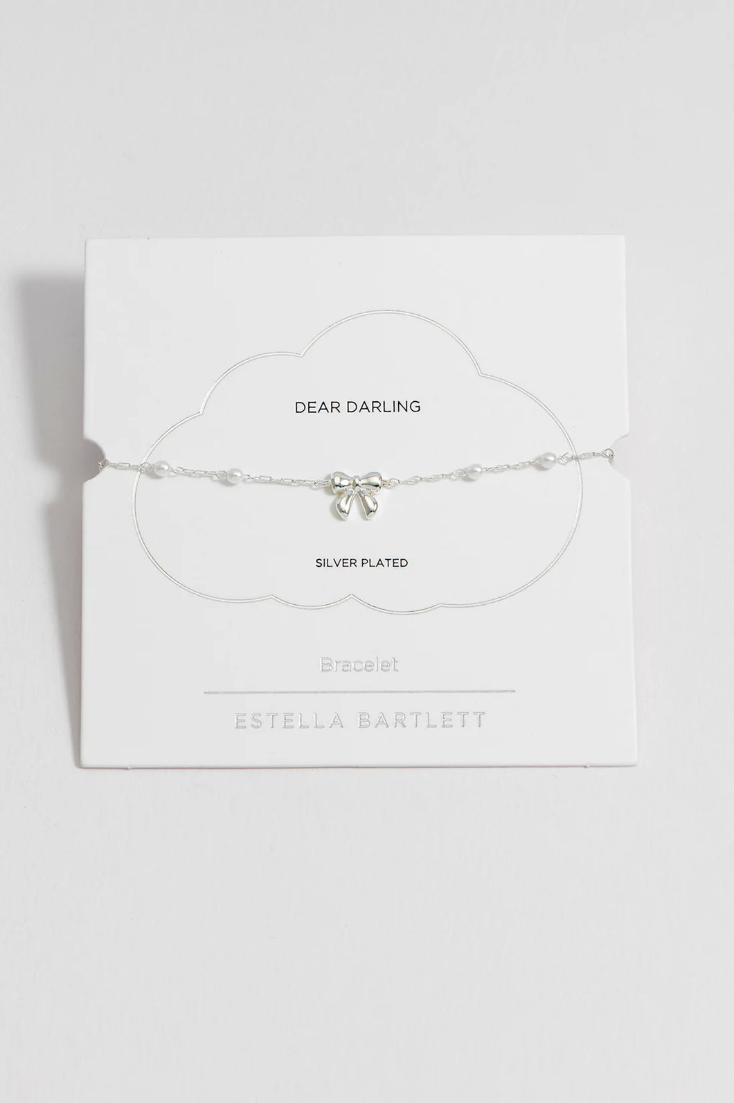 Estella Bartlett - Bow With Pearl Beaded Chain Bracelet