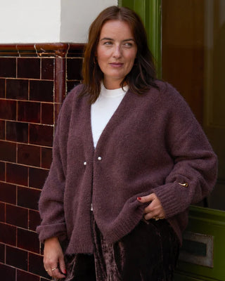 CHALK - GRACE CARDIGAN | PLUM
