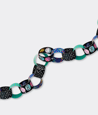 PARTY PAPER CHAIN KIT - SPACE THEMED - ROCKETS, PLANETS AND STARS